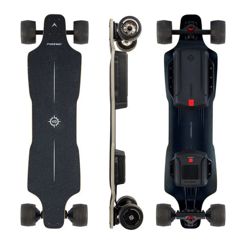 Possway T3 Electric Skateboard 37″ longboard with Shock-Absorbing Wheels