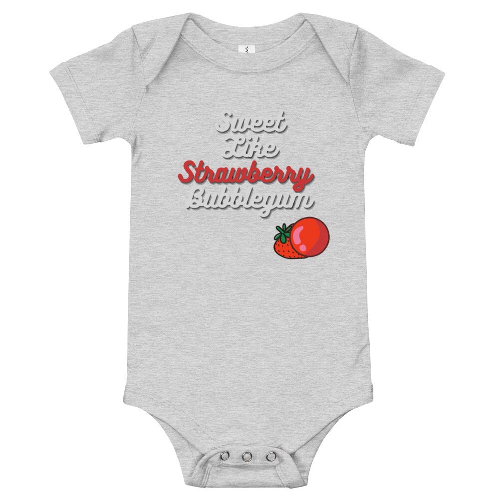 Sweet Like Strawberry Bubblegum Baby Grow Gift Of Nature Cosmetics