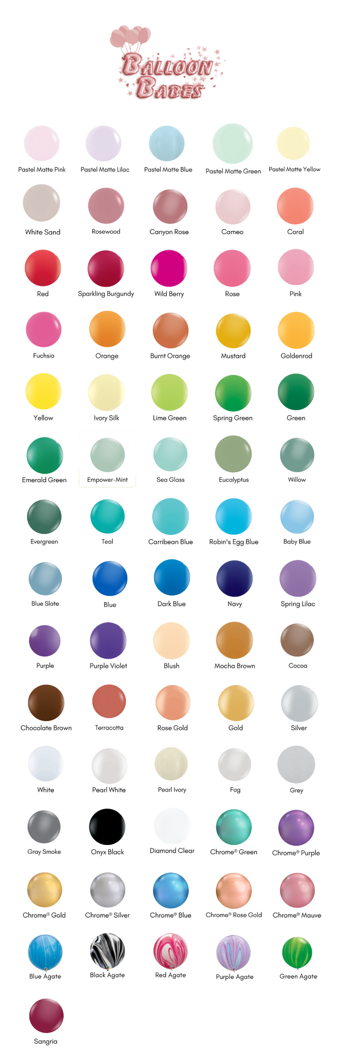 colour chart, colours, colors, color, colour, balloons, balloon