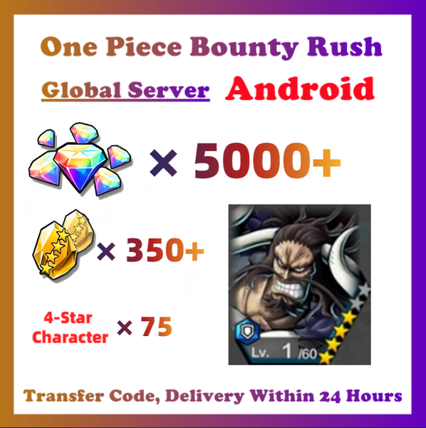 GLOBAL - Android][INSTANT] 5000+ Gems ONE PIECE Bounty Rush