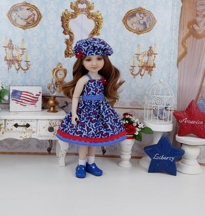 Liberty Laurels - dress with shoes for Ruby Red Fashion Friends doll