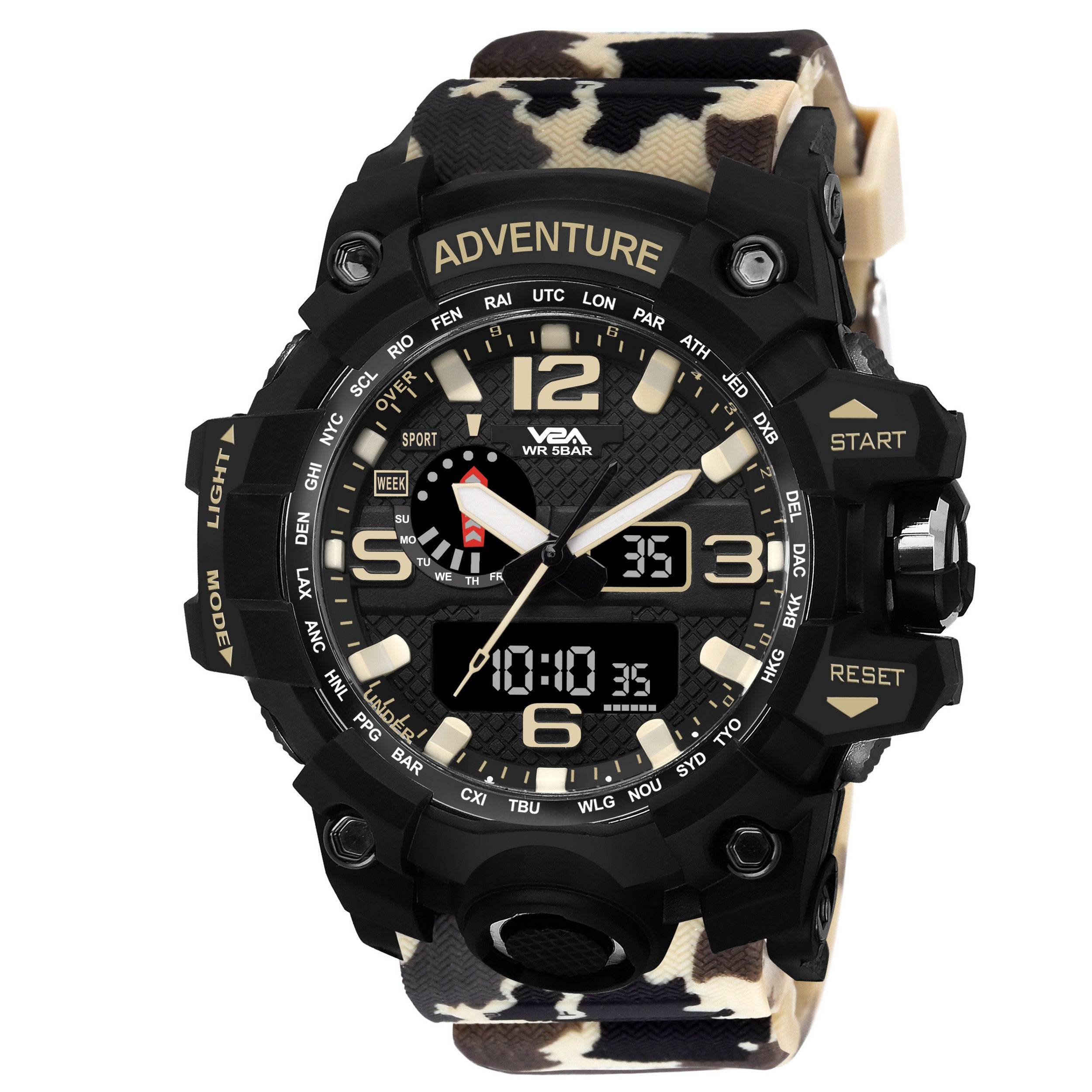 Amazon.com: V2A Digital & Analogue Men's Watch (Black Dial & Strap) :  Clothing, Shoes & Jewelry