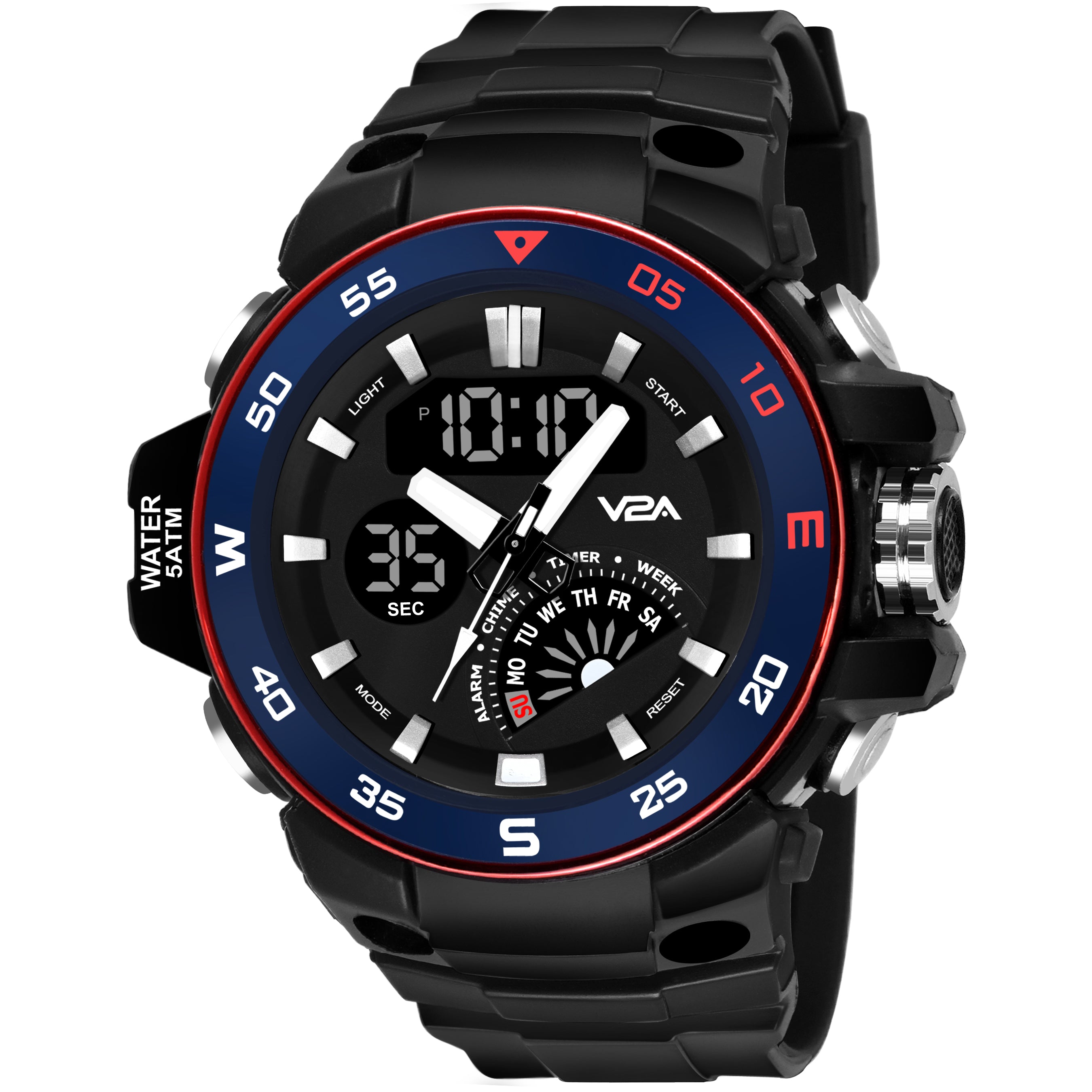 V2A Black Countdown Timer Sports Watch For Men and Boys – v2awatches