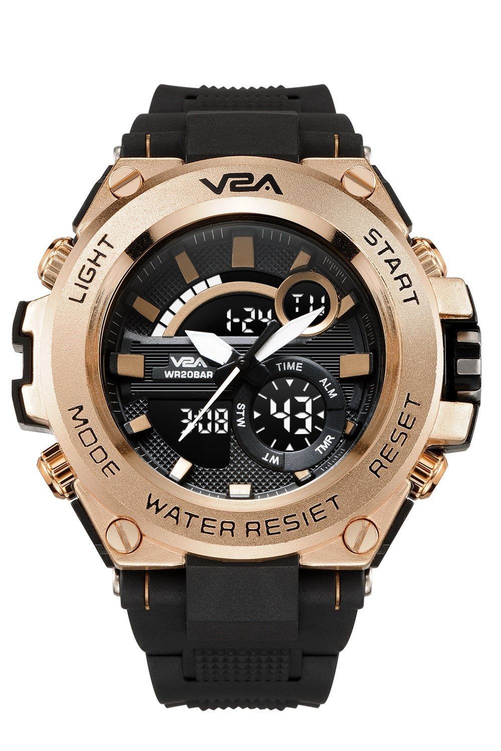 Amazon.com: V2A Military Camo Black Orange Chronograph Shockproof  Waterproof Analog-Digital Day and Date Display Sports Watch for Men :  Clothing, Shoes & Jewelry