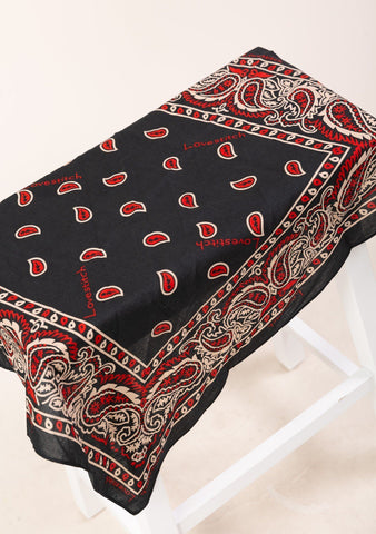 lovestitch black paisley bandana