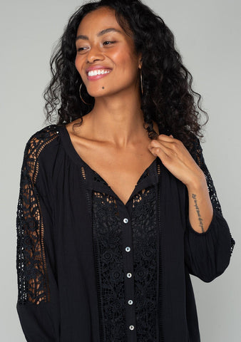 lovestitch black lace blouse