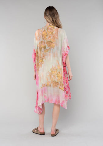 lovestitch pink floral kimono cover up