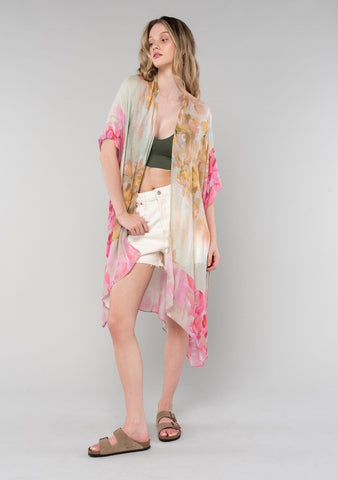 lovestitch pink lightweight bohemian kimono