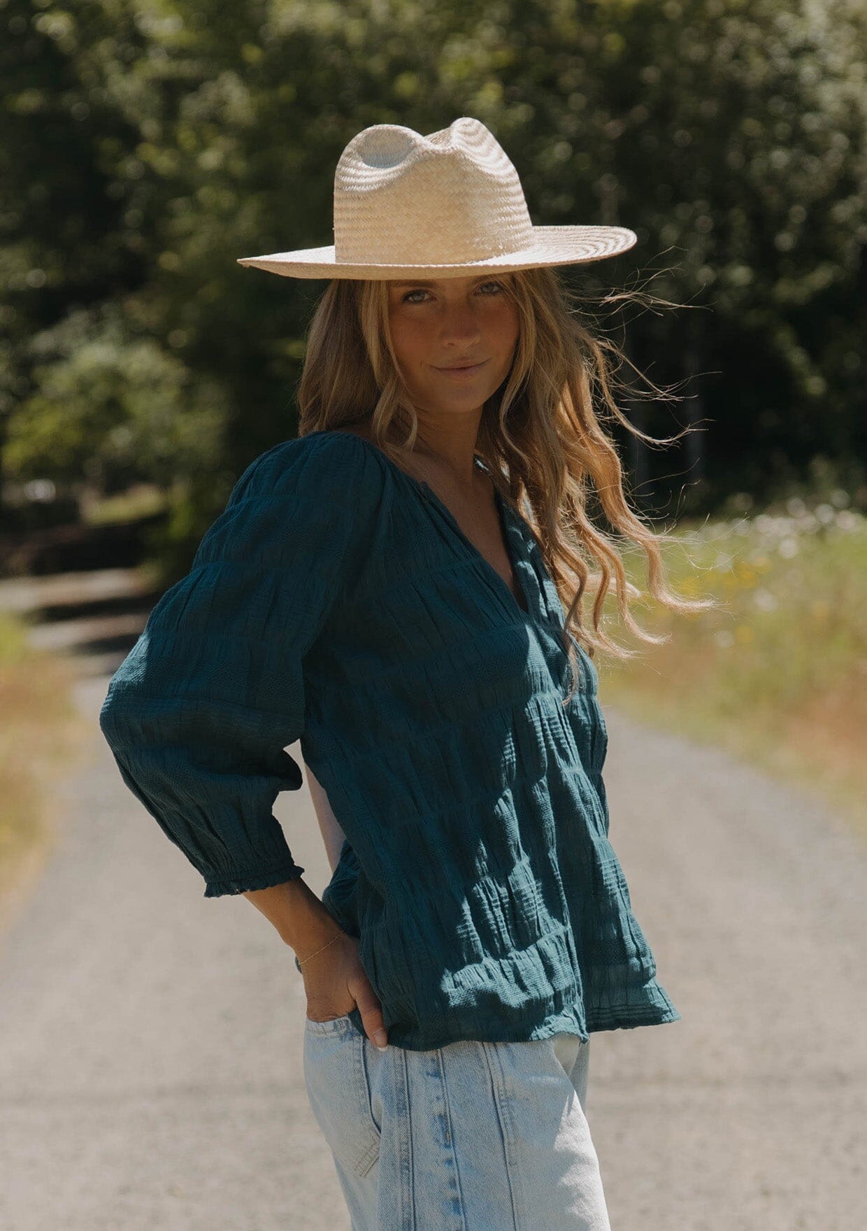 Midnight Teal Blouse - LOVESTITCH product image