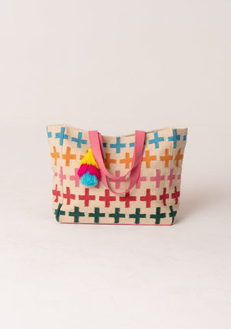 lovestitch multi colored bohemian beach bag