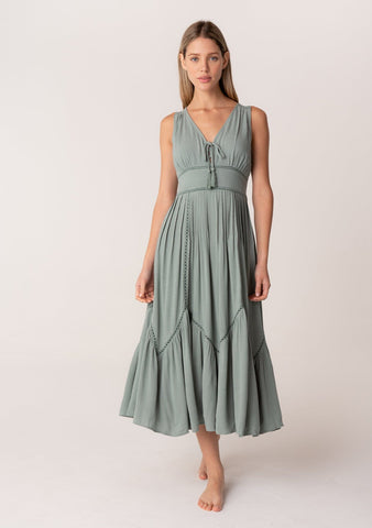 lovestitch sleeveless light teal maxi dress