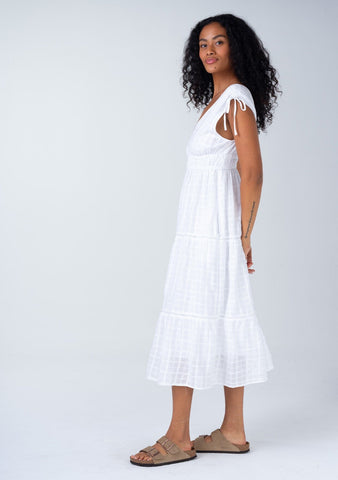 lovestitch white bohemian spring midi dress