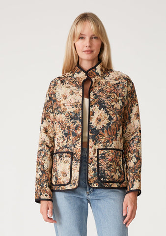 Lovestitch brown floral tapestry jacket