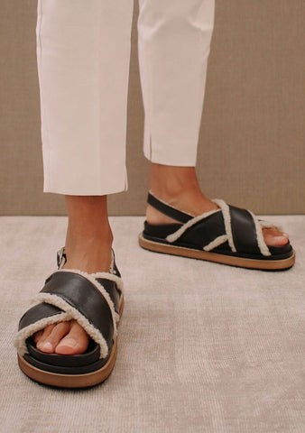 alohas black marshmallow sandals