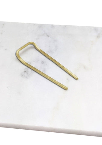 PELO modern brass simple square hair fork