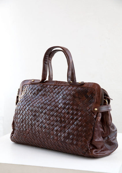 Alchemy Woven Leather Satchel