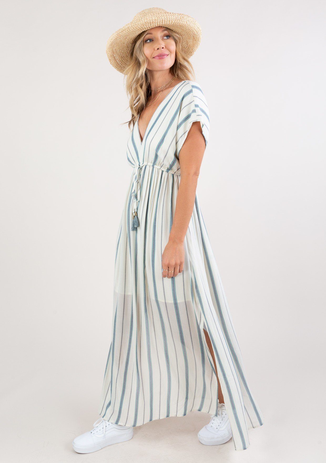 Bohemian Beachy Stripe Maxi Dress | LOVESTITCH