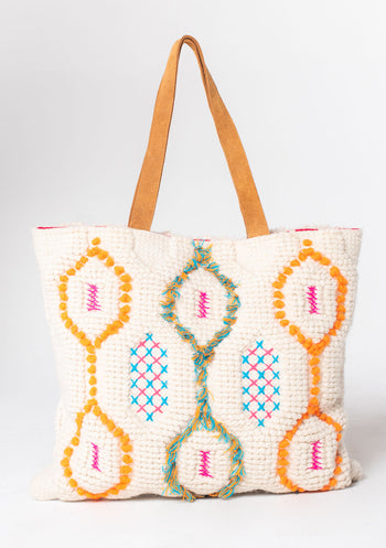 ABS301B Hand Beaded Lux Love tote
