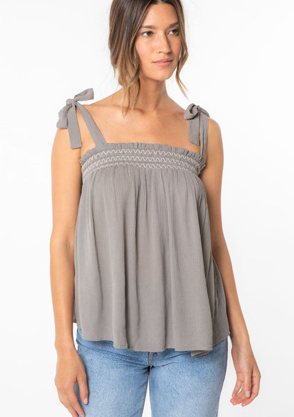 Nix Tie Shoulder Tank Top