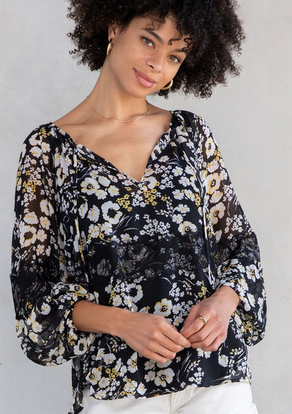 Citrine Floral Blouse