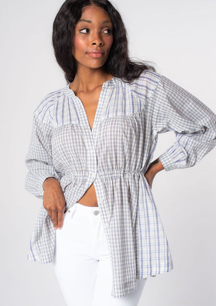 Marcelle Oversized Plaid Tunic Top
