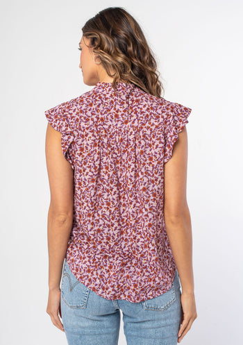 Nya Peplum Style With Big Flower Detail Sleeveless Top - Fabulous Icon