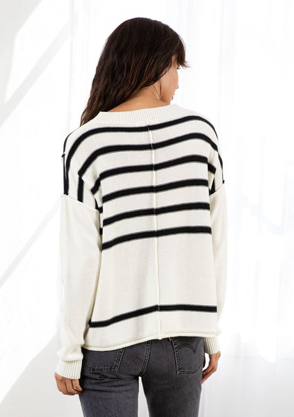 Ruby Striped Crew Neck Sweater