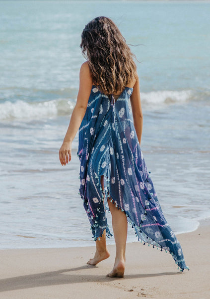 Tahiti Tie-Dye Halter Dress