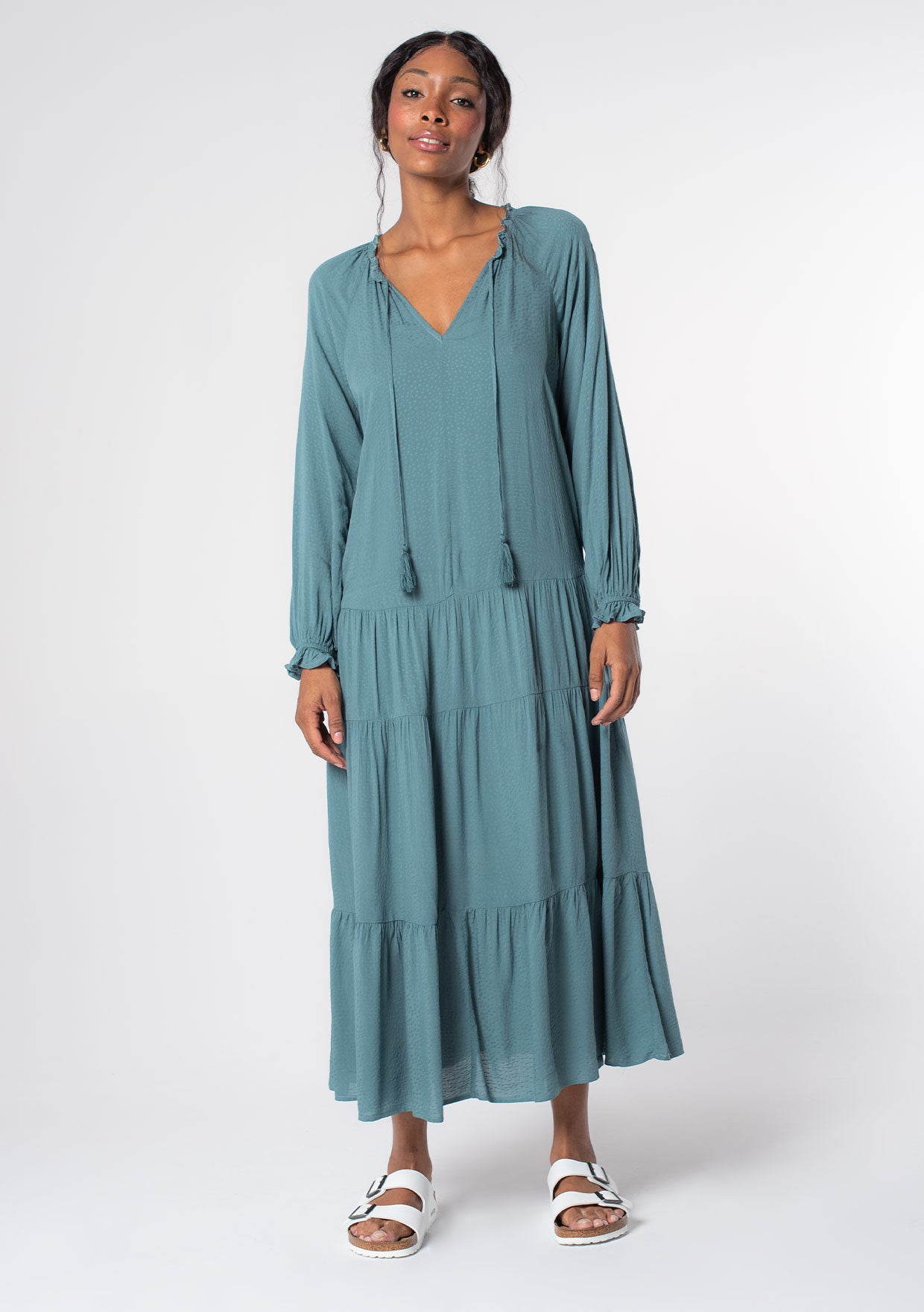 Breezy Bohemian Peasant Maxi Dress | LOVESTITCH