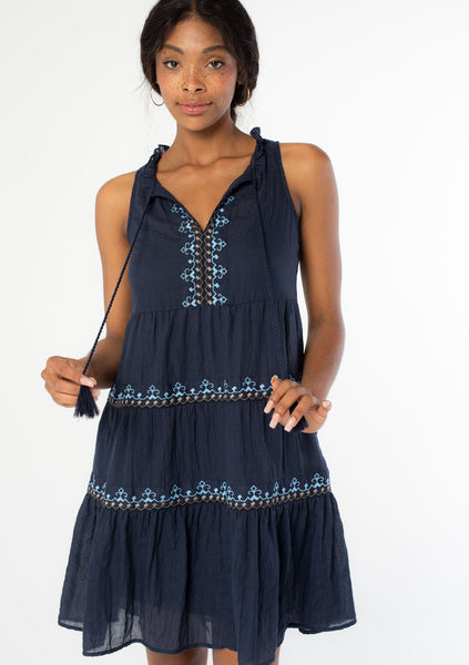 Addyson Embroidered Mini Dress