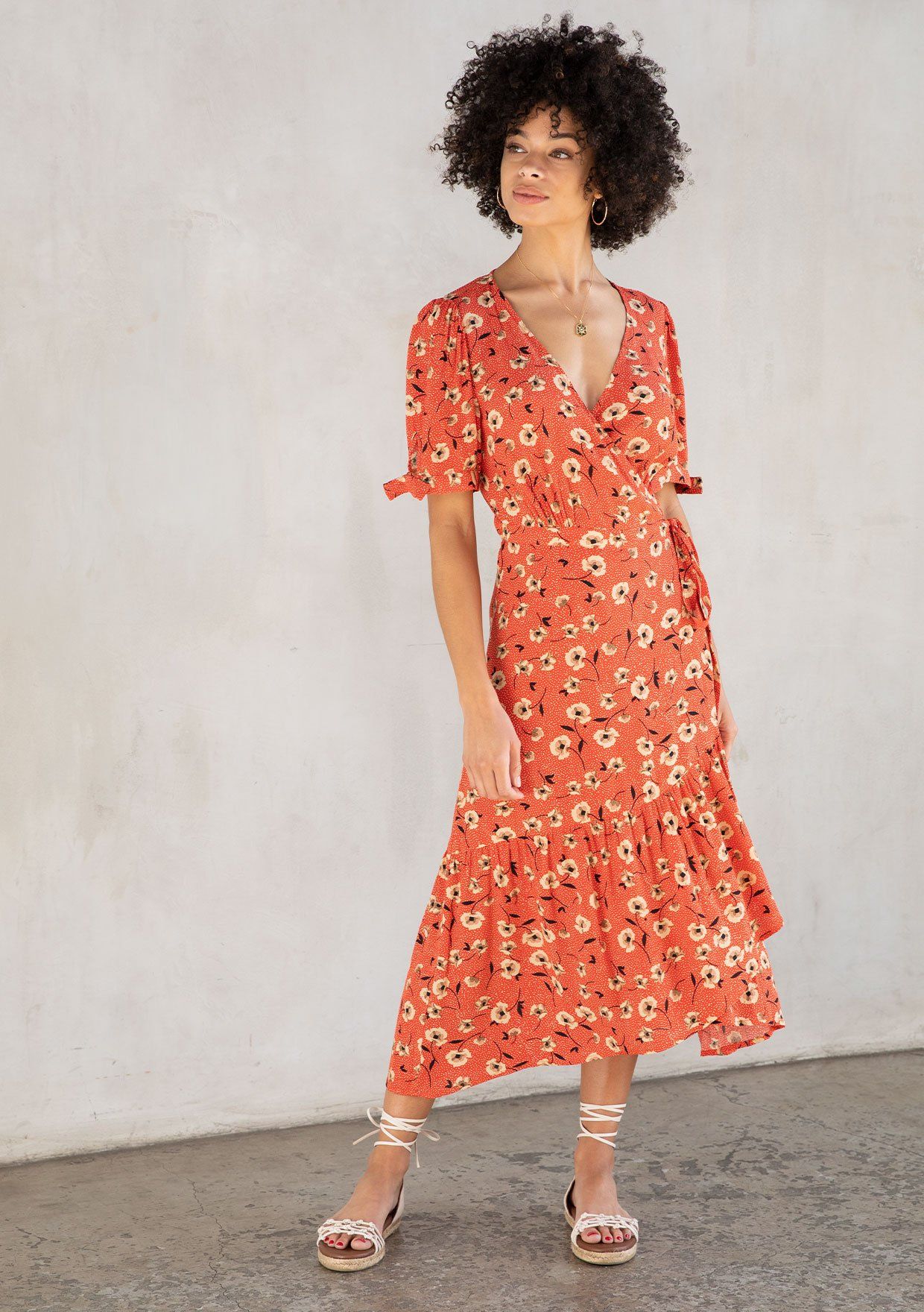 Vintage Classic Wrap Dress + Floral Print | LOVESTITCH