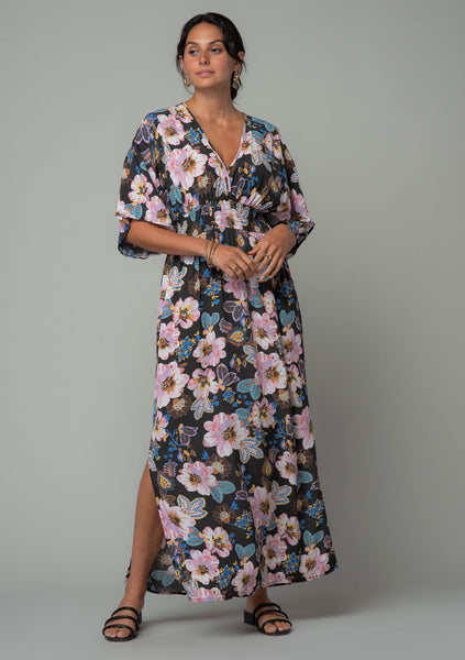 Naomie Kimono Sleeve Maxi Dress
