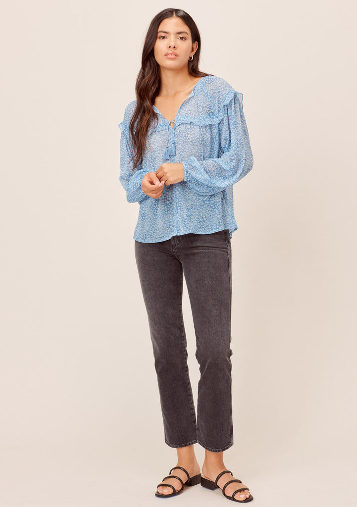 chiffon peasant blouse