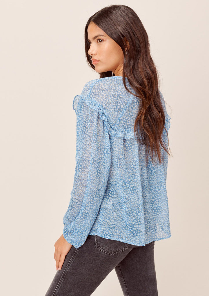 chiffon peasant top