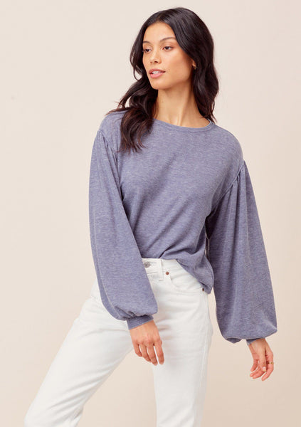 Jennah Balloon Sleeve Thermal Top