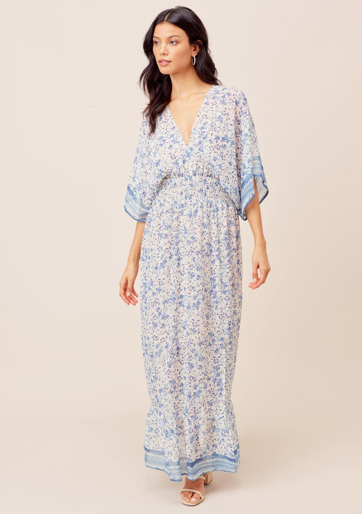 kimono dress blue