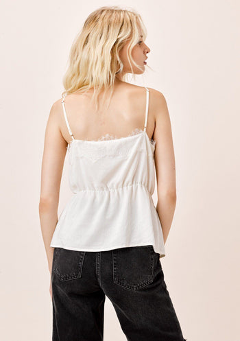 Best-Selling Black & White Floral Lace Trim Camisole - LOVESTITCH