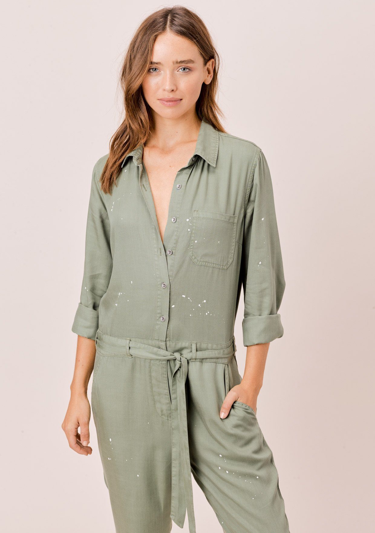 olive utility jumpsuit