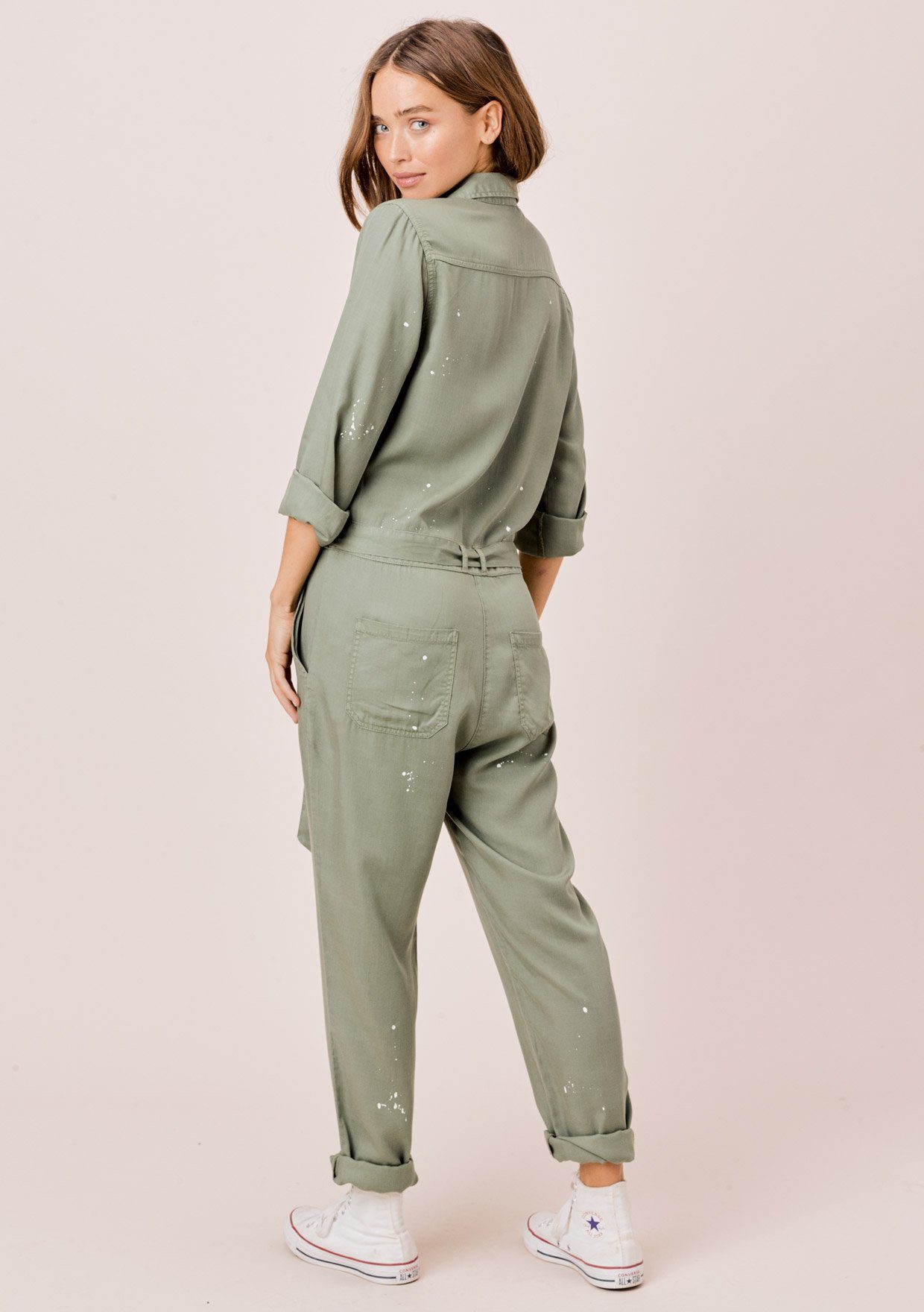 olive utility jumpsuit