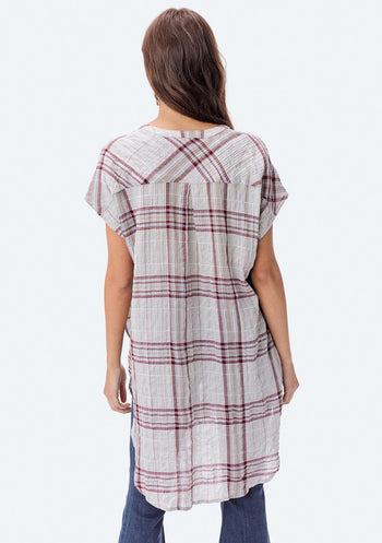 Women's Top - Relaxed Striped Tunic Shirt