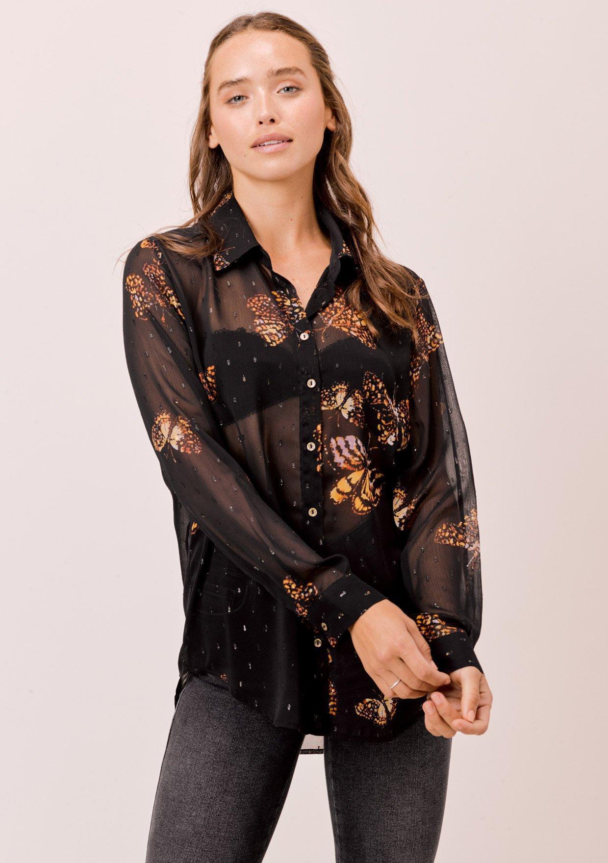 sheer butterfly top