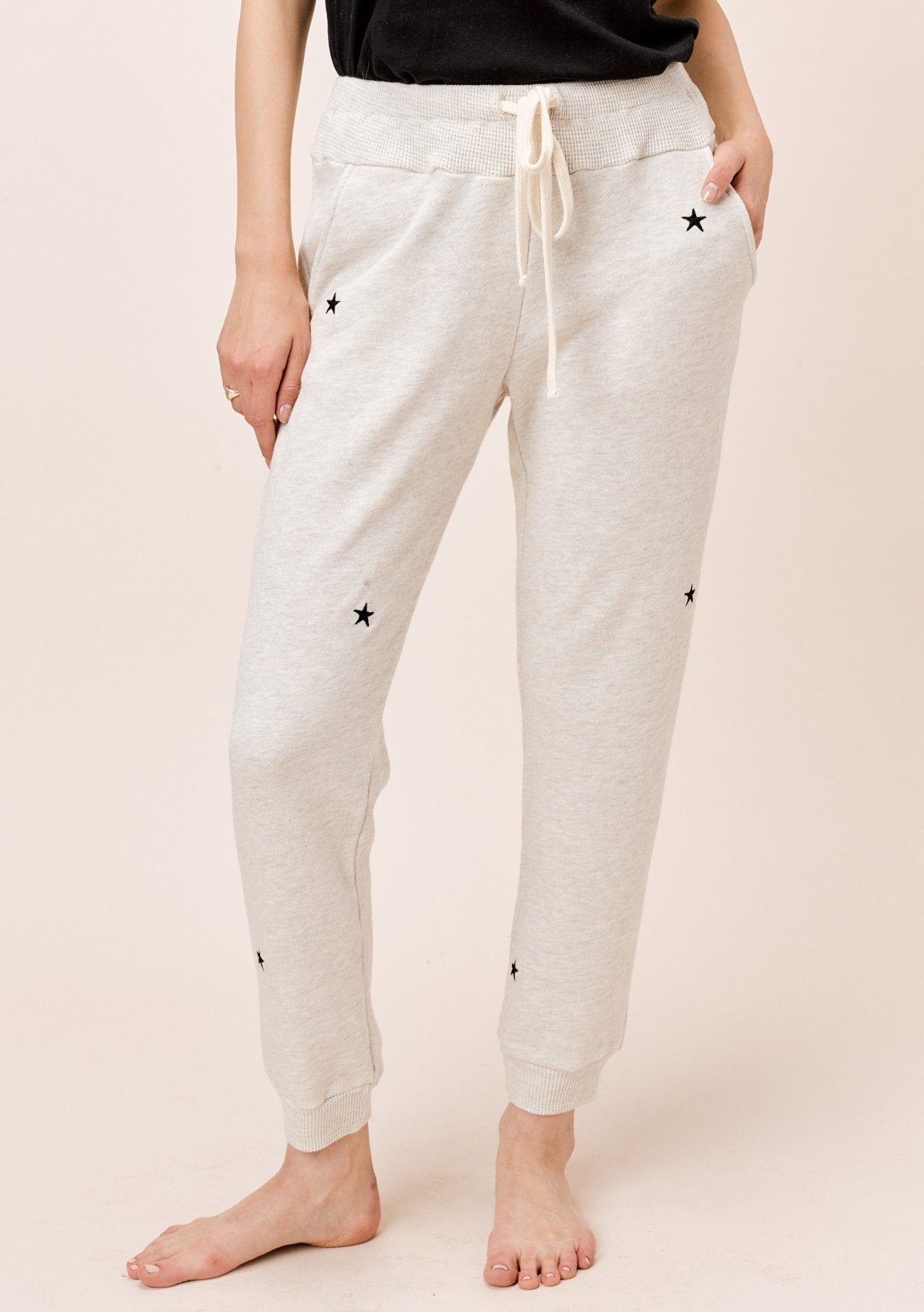 sweatpants with stars on the side