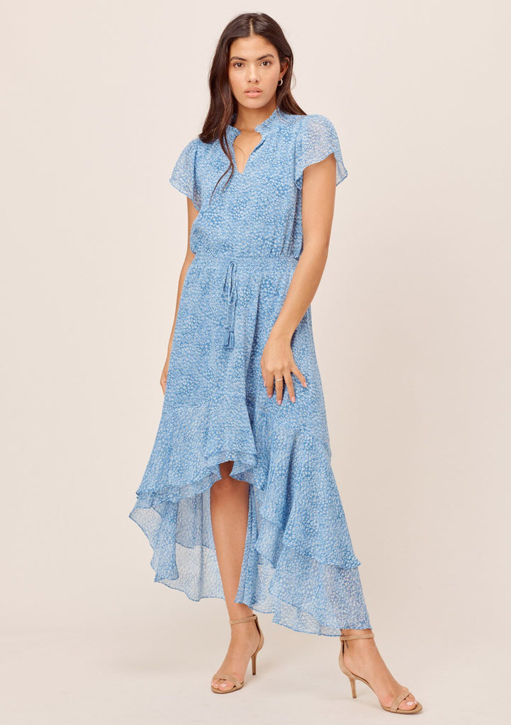 light blue boho maxi dress