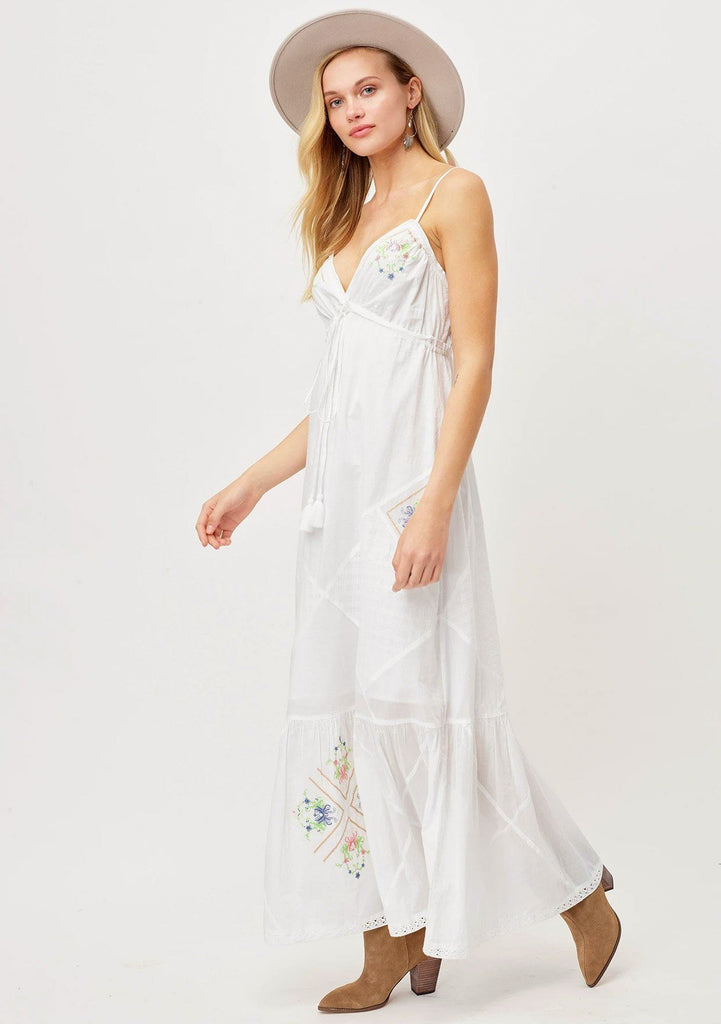 white dress bohemian