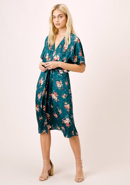 Amelie Floral Kimono Sleeve Dress