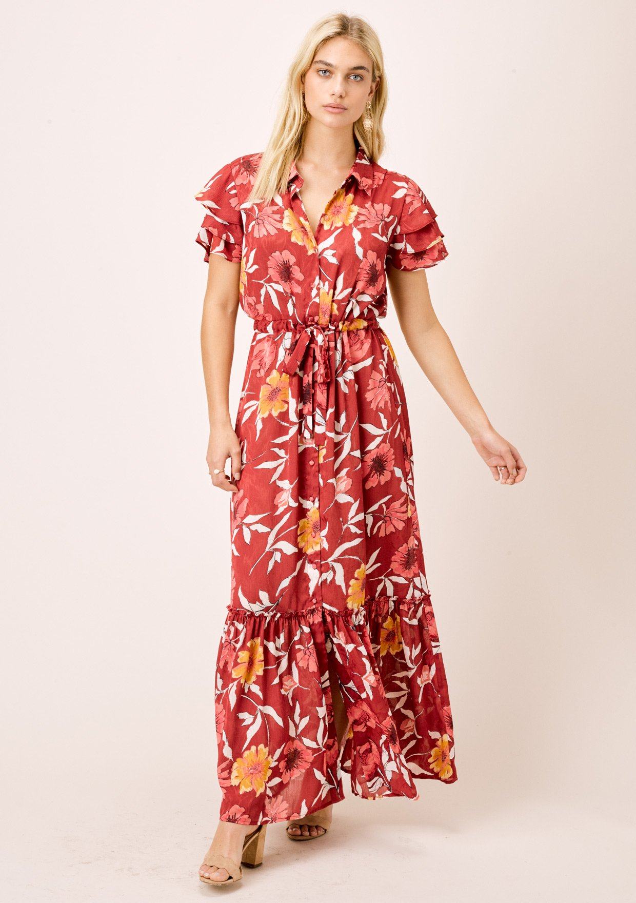 large flower print dress