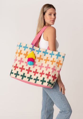 Upcycled Handwoven Plastic Beach Bag  Kutch Craft Collective