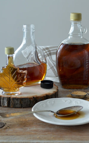 Maple Taffy DIY - how to make Maple Taffy - maple syrup bottles