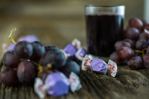 Grape Salt Water Taffy With Grapes and Grape Juice