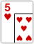 main poker - 5 de coeurs